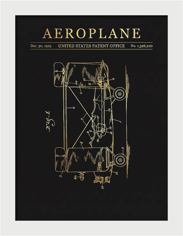 Aeroplane Walling Gold Patent Us1326220