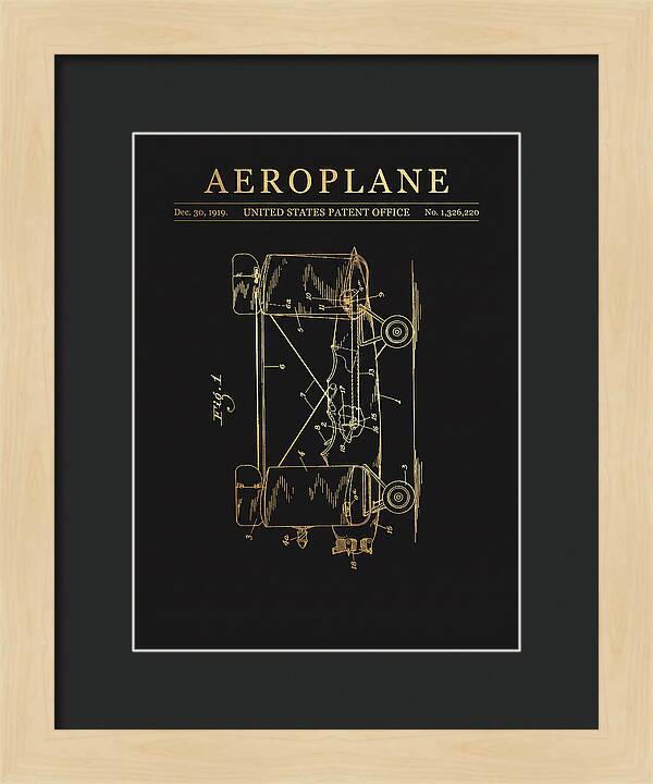 Aeroplane Walling Gold Patent Us1326220
