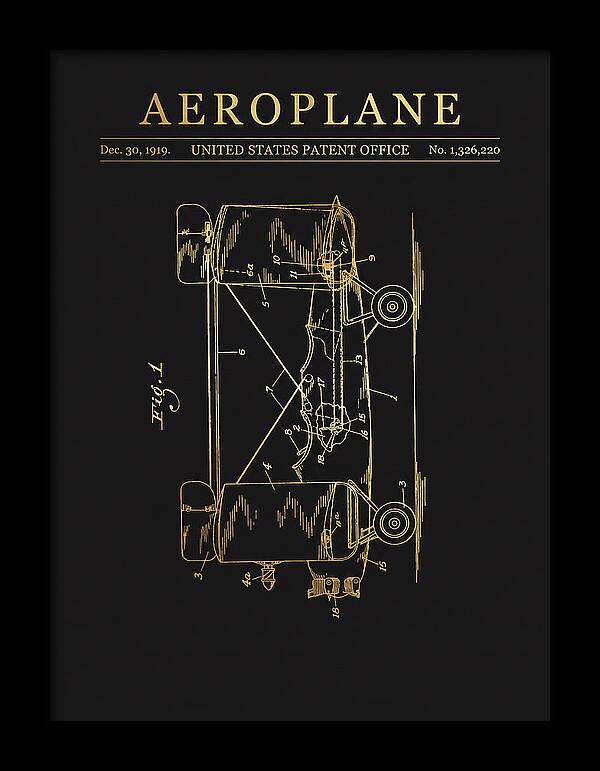 Aeroplane Walling Gold Patent Us1326220