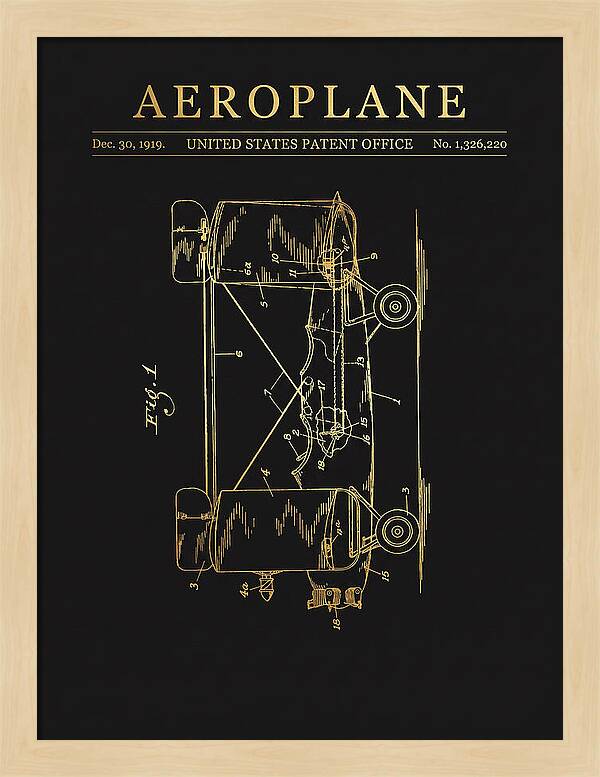 Aeroplane Walling Gold Patent Us1326220