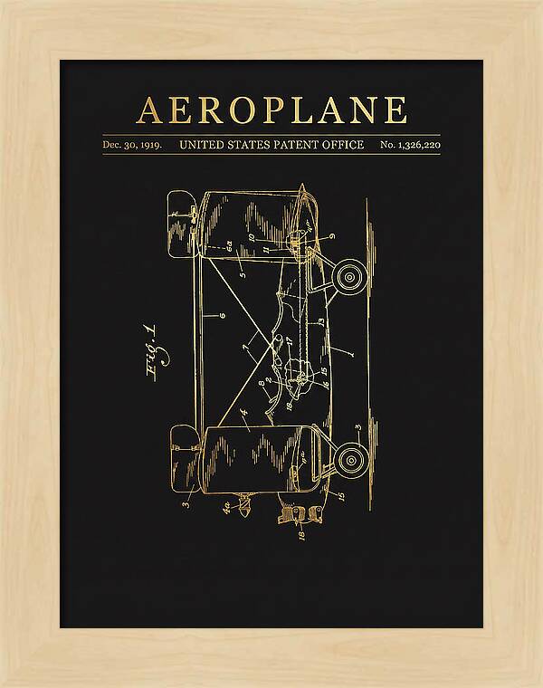 Aeroplane Walling Gold Patent Us1326220