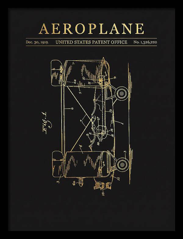 Aeroplane Walling Gold Patent Us1326220