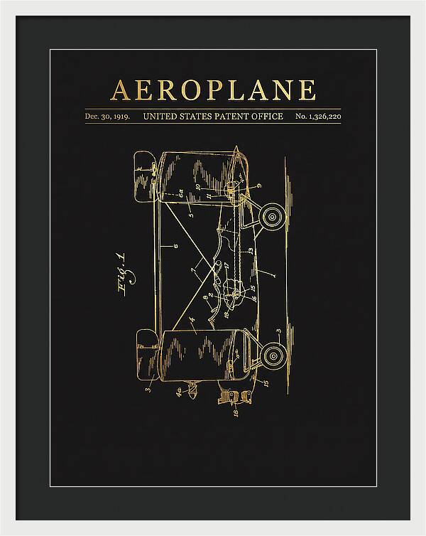 Aeroplane Walling Gold Patent Us1326220