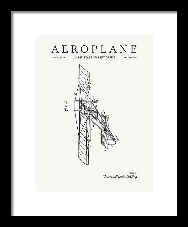 Aeroplane Walling Minimalist Patent Us1004944