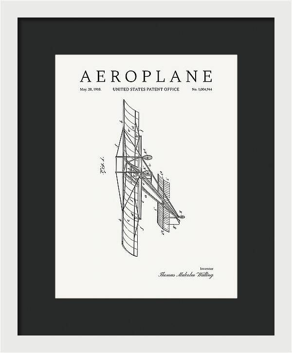 Aeroplane Walling Minimalist Patent Us1004944