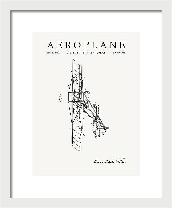 Aeroplane Walling Minimalist Patent Us1004944