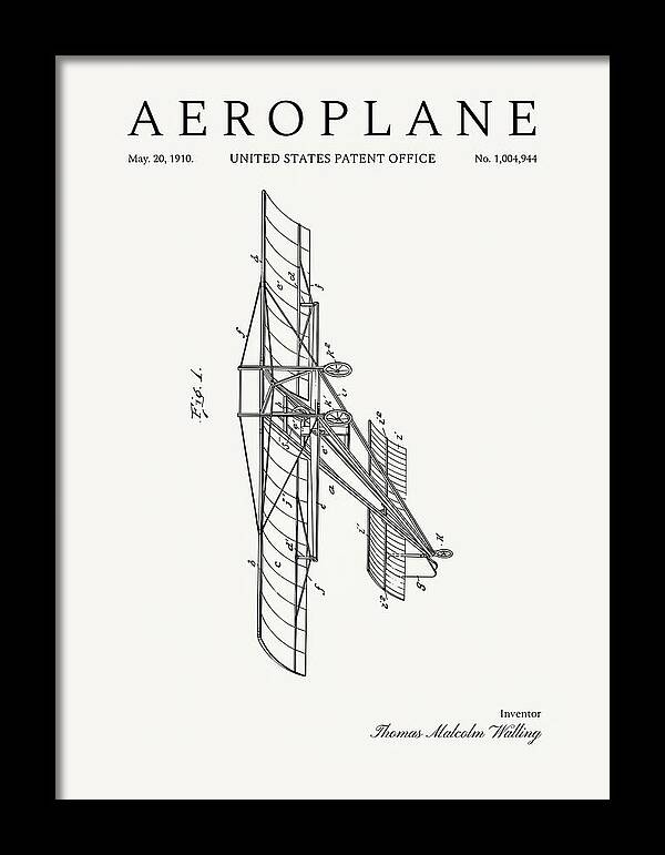 Aeroplane Walling Minimalist Patent Us1004944