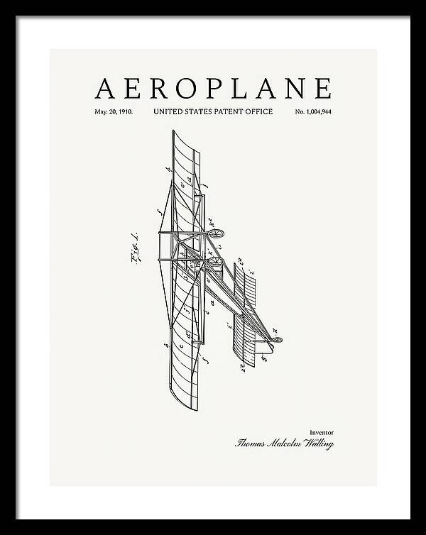 Aeroplane Walling Minimalist Patent Us1004944