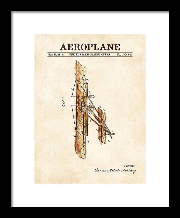 Aeroplane Walling Watercolor Patent Us1004944