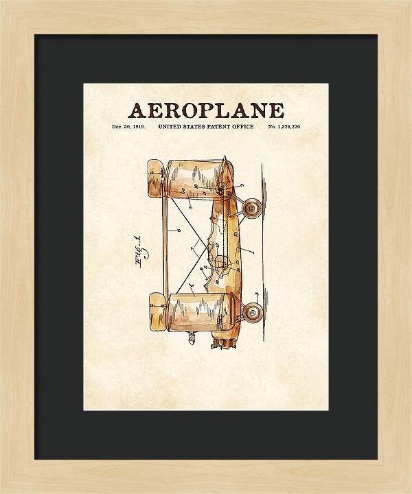 Aeroplane Walling Watercolor Patent Us1326220