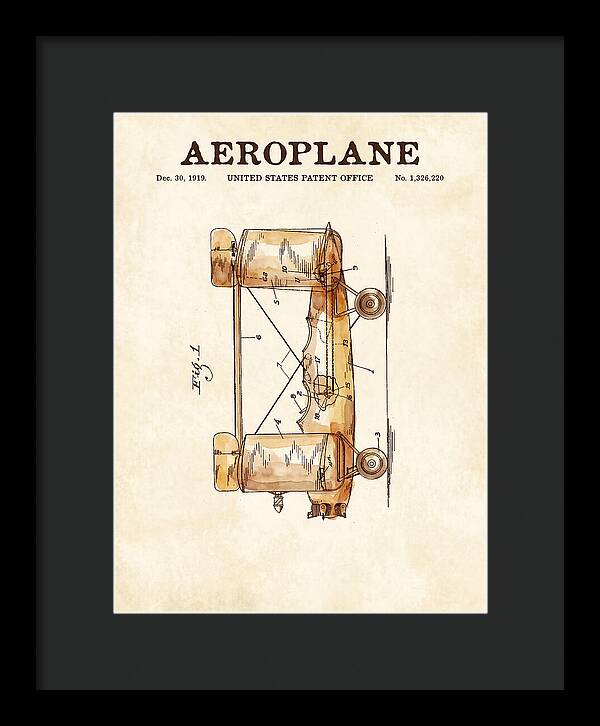 Aeroplane Walling Watercolor Patent Us1326220