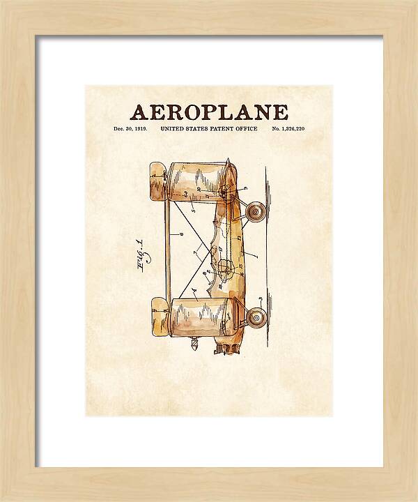 Aeroplane Walling Watercolor Patent Us1326220