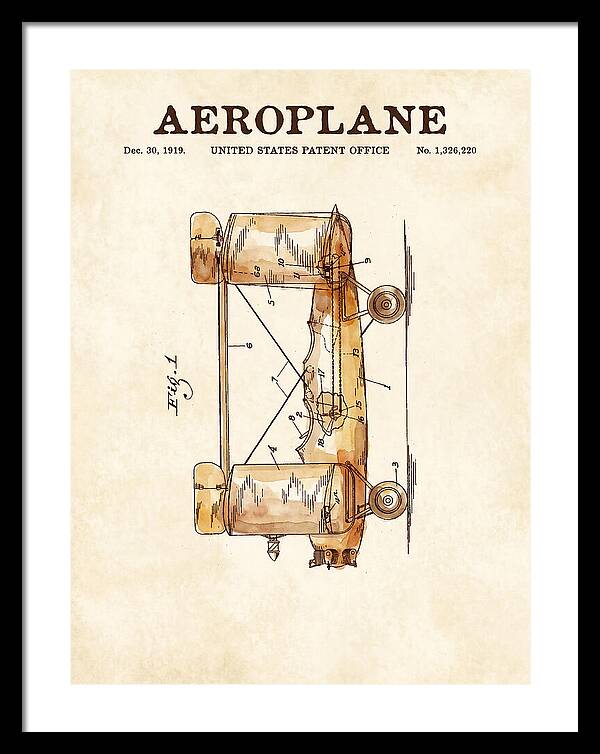 Aeroplane Walling Watercolor Patent Us1326220