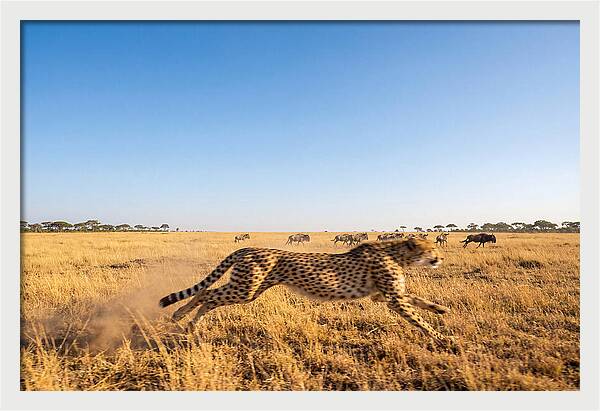 African Cheetah Hunting Chase