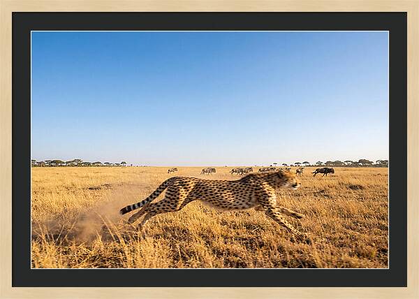 African Cheetah Hunting Chase