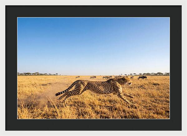 African Cheetah Hunting Chase