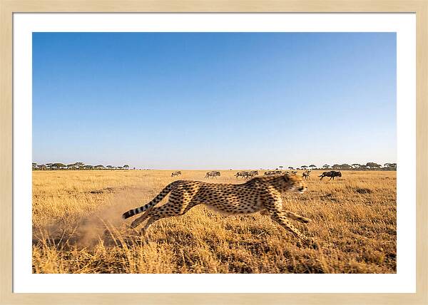 African Cheetah Hunting Chase