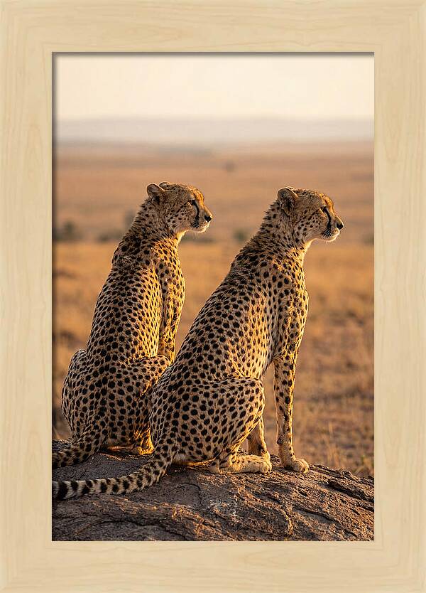 African Cheetah Pair Scanning