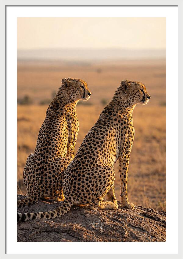African Cheetah Pair Scanning
