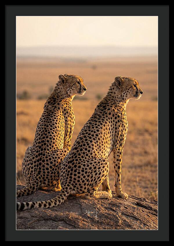 African Cheetah Pair Scanning