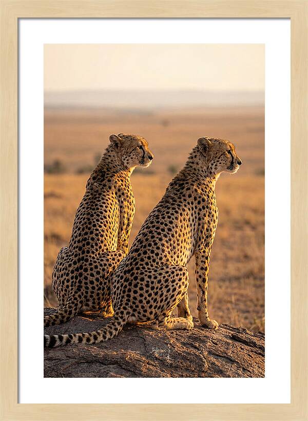 African Cheetah Pair Scanning