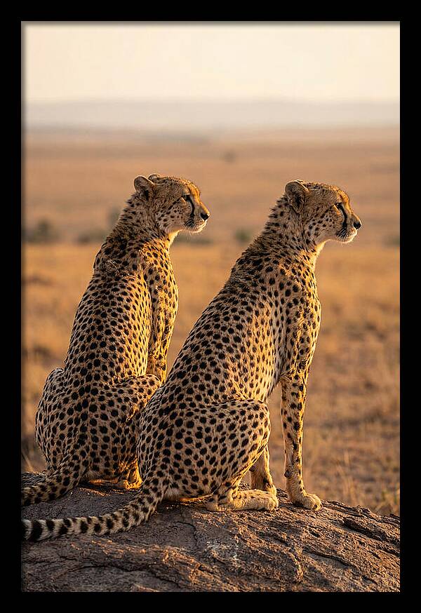 African Cheetah Pair Scanning