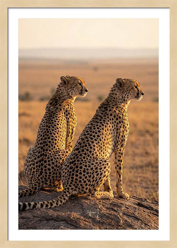 African Cheetah Pair Scanning