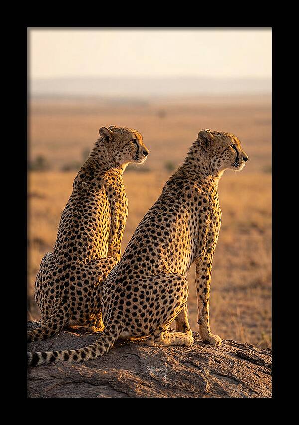 African Cheetah Pair Scanning