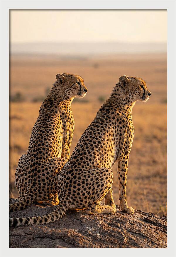 African Cheetah Pair Scanning