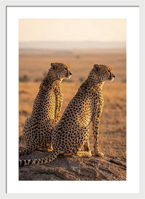 African Cheetah Pair Scanning