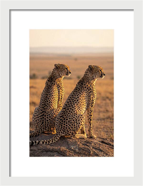 African Cheetah Pair Scanning