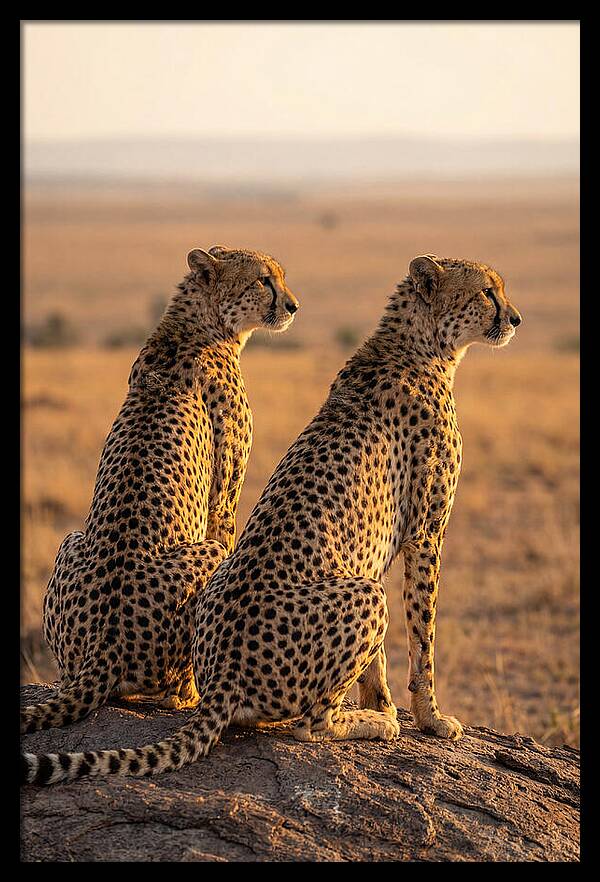 African Cheetah Pair Scanning