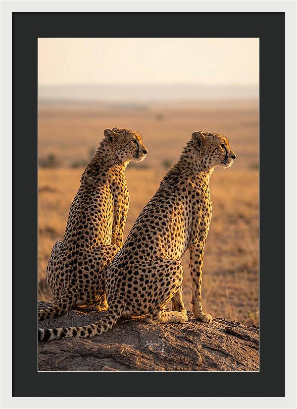 African Cheetah Pair Scanning