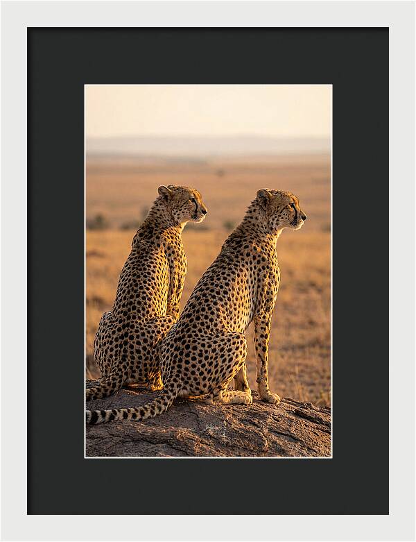 African Cheetah Pair Scanning