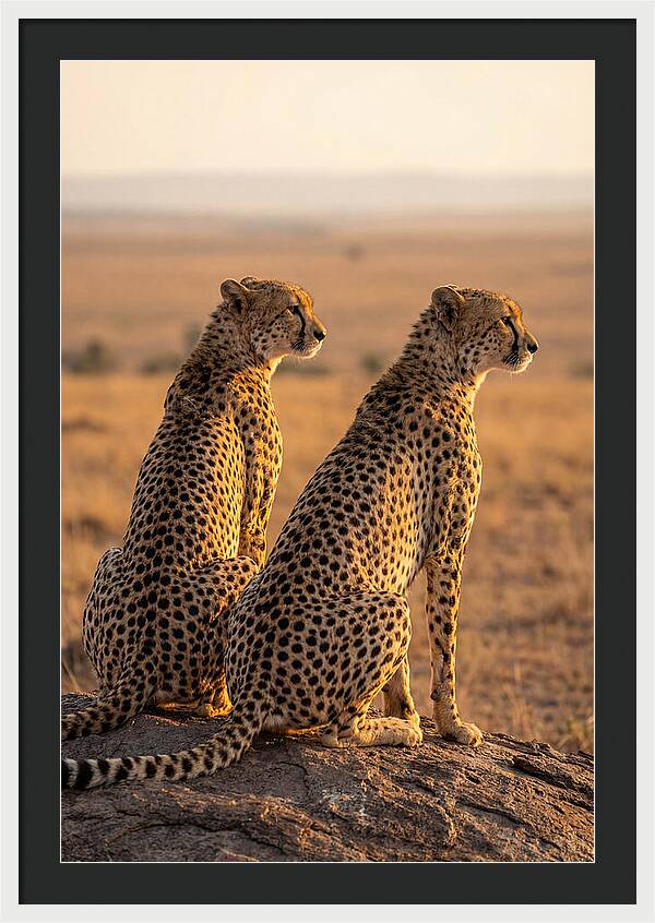 African Cheetah Pair Scanning