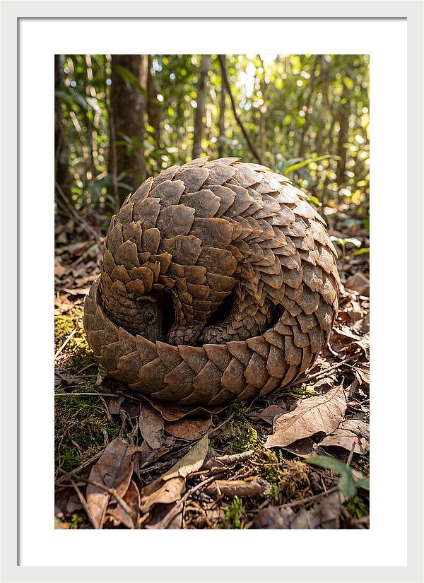 African Pangolin In Defense