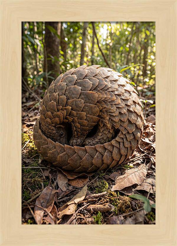 African Pangolin In Defense