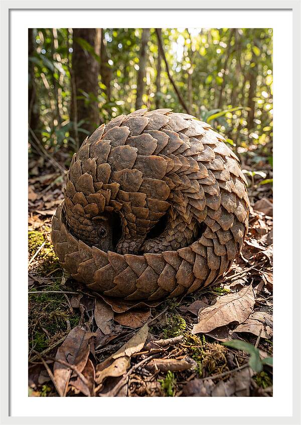 African Pangolin In Defense