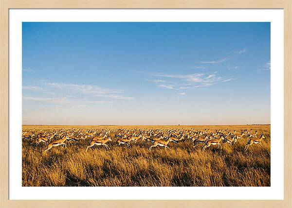 African Springboks In Motion