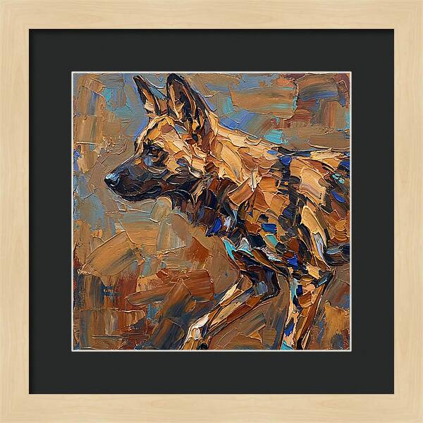 African Wild Dog In Palette Knife Style