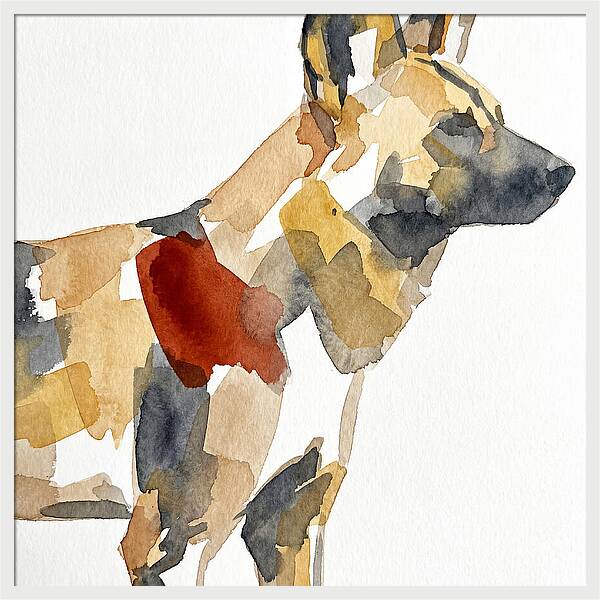 African Wild Dog Silhouette