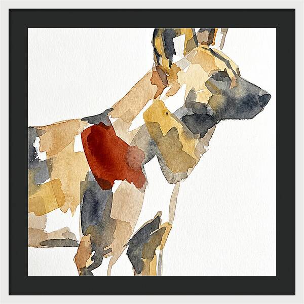 African Wild Dog Silhouette