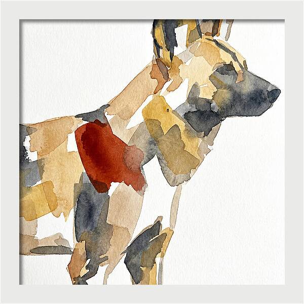 African Wild Dog Silhouette