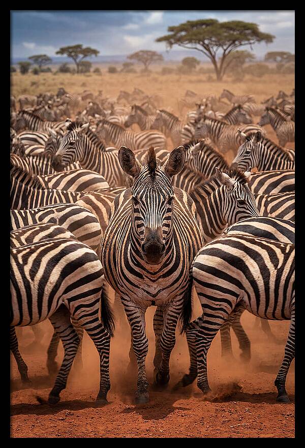 African Zebras In Motion