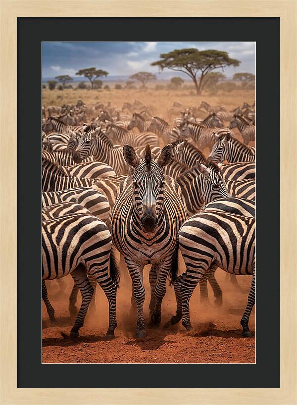 African Zebras In Motion
