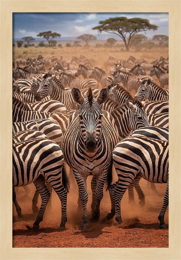 African Zebras In Motion