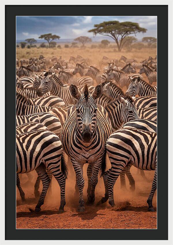 African Zebras In Motion
