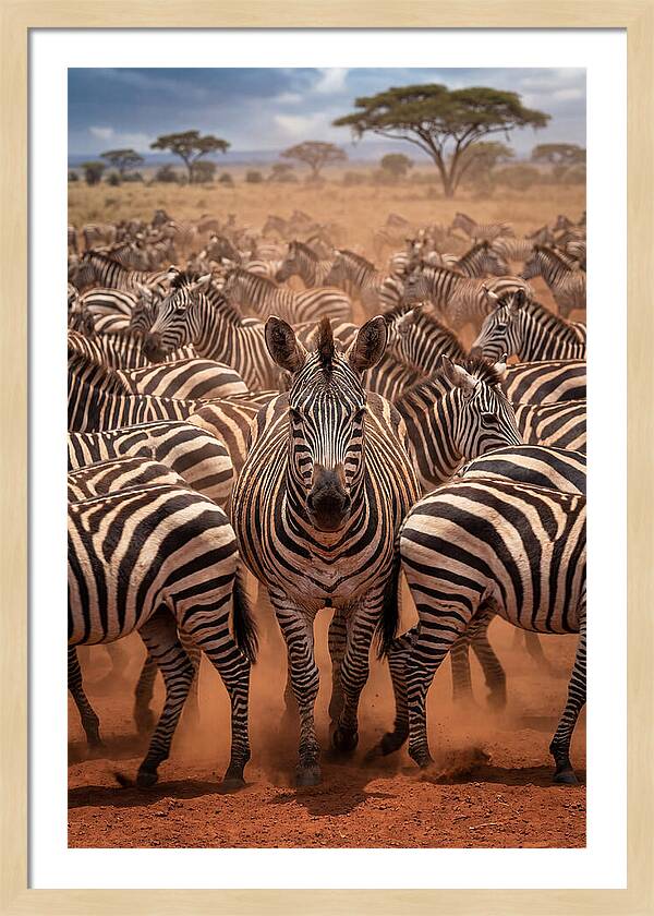 African Zebras In Motion