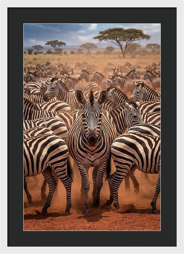 African Zebras In Motion