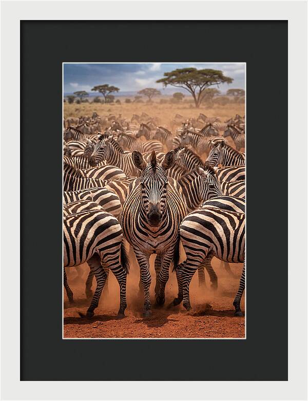 African Zebras In Motion